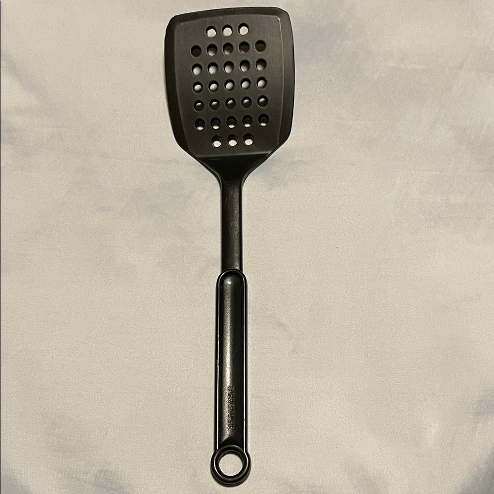 Farberware 14 inch Black Turner Spatula Flipper with Holes for Draining